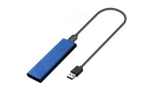 Boîtier externe M.2 - Sans disque SSD - Bleu - Neuf