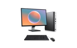 PC avec écran 22" reconditionné - HP ProDesk 600 G5 DM - i3-9300T - 8Go DDR4 - 256Go SSD - Windows 11