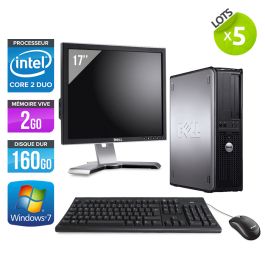 Lot de 5 Dell Optiplex 755 Desktop + Ecrans 17" 