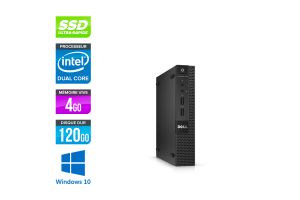 PC Dell Optiplex 3020 – I5 4e Gén, SSD 128Go, 4Go RAM, Windows 10 – Micro Tour