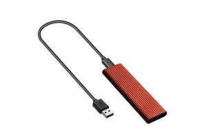 Boîtier externe M.2 - Sans disque SSD - Rouge - Neuf