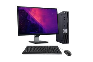 PC avec écran reconditionné - Dell Optiplex 7060 Micro + 24" - i5 - 16Go - 256Go SSD - Win 11