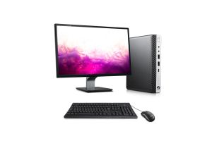 Pc de bureau HP EliteDesk 800 G3 DM reconditionné - i5 - 8Go DDR4 - 500Go SSD - Windows 10 + Écran 22"