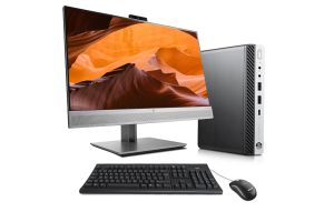 PC avec écran reconditionné - HP 600 G4 Mini - I5 - 16Go DDR4 - 256Go SSD - W11 + 24" HP E243M