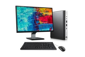 Pack PC avec écran reconditionné - HP ProDesk 600 G4 Mini - i5-8400T - 8Go DDR4 - 256Go SSD - Windows 11 + 22"
