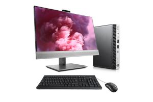 PC avec écran 24" HP E243M reconditionné - HP ProDesk 600 G5 DM - i3 - 16Go RAM - 512Go SSD - Windows 11