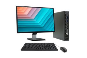 PC avec écran 22" reconditionné HP EliteDesk 800 G2 USDT - i5 - 16Go - 500Go SSD - Windows 10