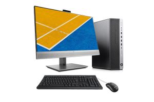 PC avec écran pas cher reconditionné HP EliteDesk 800 G3 SFF - i5 - 16Go DDR4 - 256Go SSD - Windows 10 + Ecran 22"