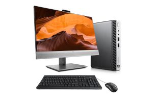 Pack Mini Pc bureau reconditionné - HP ProDesk 400 G4 DM + Écran 24" HP E243M - i3 - 16Go - 256Go SSD - W11