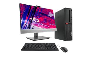 PC avec écran 24" HP E243M - Lenovo M710s SFF - I7 - 8Go RAM - 256Go SSD - Windows 10