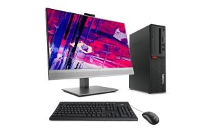 PC avec écran reconditionné Lenovo ThinkCentre M725S SFF + 24" HP E243M - Ryzen 5 pro - 8Go - 512Go SSD - W10