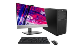 PC avec écran reconditionné - HP Z2 G4 Workstation Tour +24" HP E243M - I7 - 32Go RAM - 512Go SSD + 2To HDD - RTX 5000 - W11