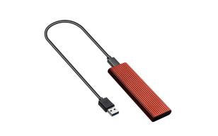 Boîtier externe M.2 - Disque SSD 256Go - Rouge