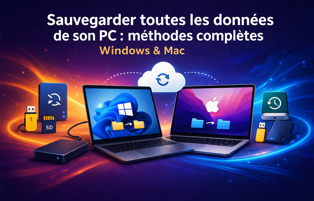 Méthodes complètes sauvegarde données de son PC Windows & Mac